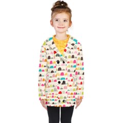 Scandinavian Folk Art Rainbow Road Kids  Double Breasted Button Coat by andStretch