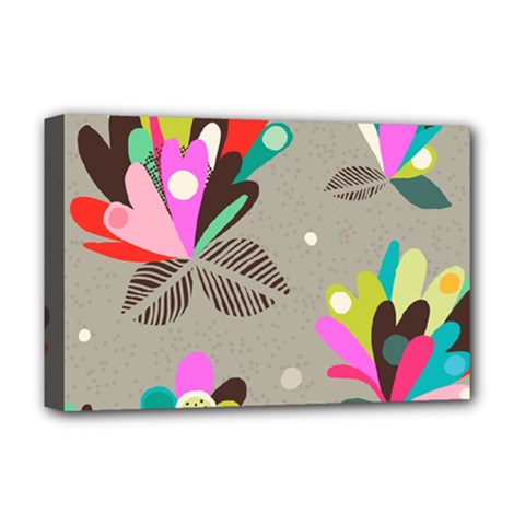 Scandinavian Flower Shower Deluxe Canvas 18  X 12  (stretched) by andStretch