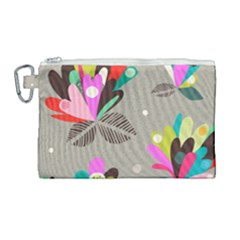 Scandinavian Flower Shower Canvas Cosmetic Bag (large) by andStretch