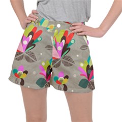 Scandinavian Flower Shower Ripstop Shorts by andStretch