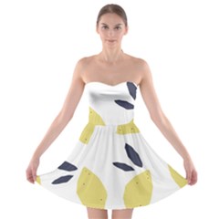 Laser Lemons Strapless Bra Top Dress by andStretch