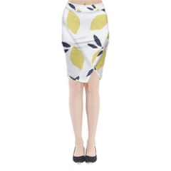 Laser Lemons Midi Wrap Pencil Skirt by andStretch