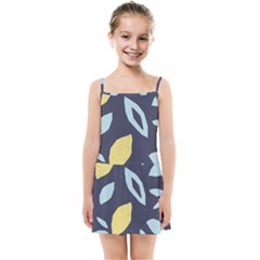 Laser Lemon Navy Kids  Summer Sun Dress by andStretch