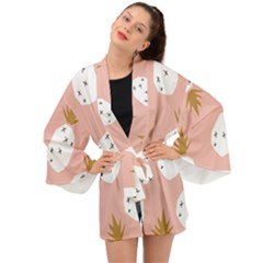 Pineapple Fields Long Sleeve Kimono by andStretch