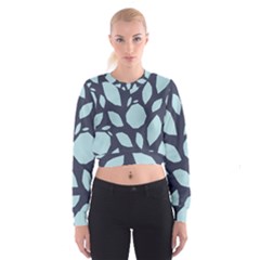 Orchard Fruits In Blue Cropped Sweatshirt by andStretch