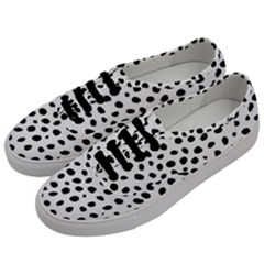 Black And White Seamless Cheetah Spots Men s Classic Low Top Sneakers by LoolyElzayat