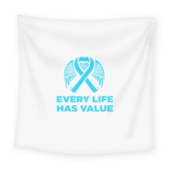 Child Abuse Prevention Support  Square Tapestry (large) by artjunkie