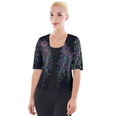 Galaxy Space Cropped Button Cardigan