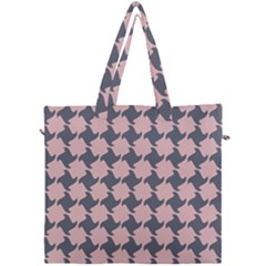 Retro Pink And Grey Pattern Canvas Travel Bag by MooMoosMumma