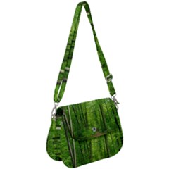 In The Forest The Fullness Of Spring, Green, Saddle Handbag by MartinsMysteriousPhotographerShop