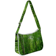 In The Forest The Fullness Of Spring, Green, Zip Up Shoulder Bag by MartinsMysteriousPhotographerShop