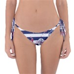 Seamless-marine-pattern Reversible Bikini Bottom