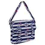 Seamless-marine-pattern Buckle Messenger Bag