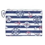 Seamless-marine-pattern Canvas Cosmetic Bag (XL)