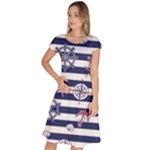 Seamless-marine-pattern Classic Short Sleeve Dress