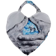 Hands Horse Hand Dream Giant Heart Shaped Tote by HermanTelo