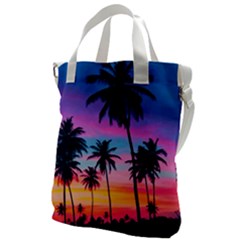 Sunset Palms Canvas Messenger Bag by goljakoff