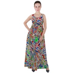 Pop Art - Spirals World 1 Empire Waist Velour Maxi Dress by EDDArt