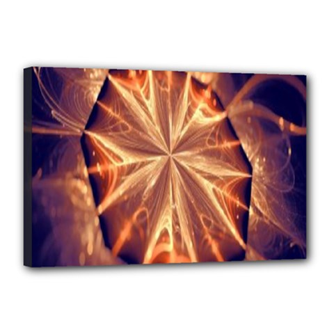 Sun Fractal Canvas 18  X 12  (stretched) by Sparkle