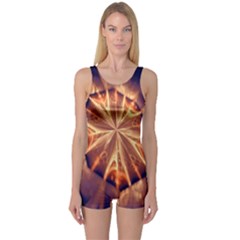 Sun Fractal One Piece Boyleg Swimsuit by Sparkle