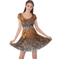 Glitter Gold Cap Sleeve Dress by Sparkle