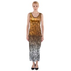 Glitter Gold Fitted Maxi Dress by Sparkle