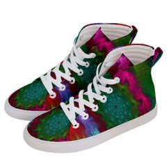 Rainbow Waves Men s Hi-top Skate Sneakers by Sparkle