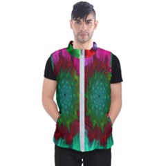 Rainbow Waves Men s Puffer Vest by Sparkle
