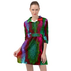 Rainbow Waves Mini Skater Shirt Dress by Sparkle