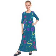 Memphis  Kids  Quarter Sleeve Maxi Dress by Sobalvarro