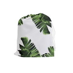 Banana Leaves Drawstring Pouch (large) by goljakoff