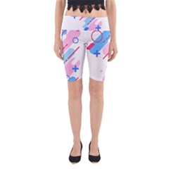 Abstract Geometric Pattern  Yoga Cropped Leggings by brightlightarts