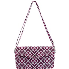 Two Tone Lattice Pattern Purple Removable Strap Clutch Bag by kellehco