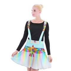 Rainbow Bird Suspender Skater Skirt by Sparkle