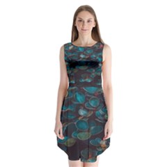 Realeafs Pattern Sleeveless Chiffon Dress   by Sparkle