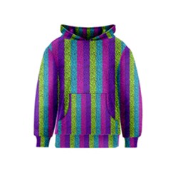 Glitter Strips Kids  Pullover Hoodie by Sparkle