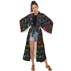 Rainbowwaves Maxi Kimono by Sparkle