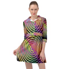 Rainbowwaves Mini Skater Shirt Dress by Sparkle