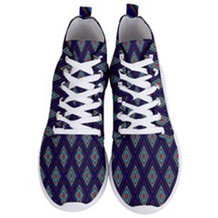 Colorful Diamonds Pattern3 Men s Lightweight High Top Sneakers by bloomingvinedesign