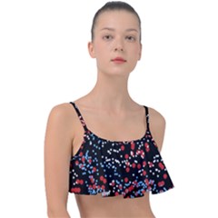 Multicolored Bubbles Motif Abstract Pattern Frill Bikini Top by dflcprintsclothing