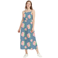 Pink Vintage Roses Boho Sleeveless Summer Dress by FloraaplusDesign