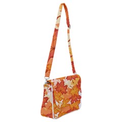 Autumn Leaves Pattern Shoulder Bag With Back Zipper by designsbymallika