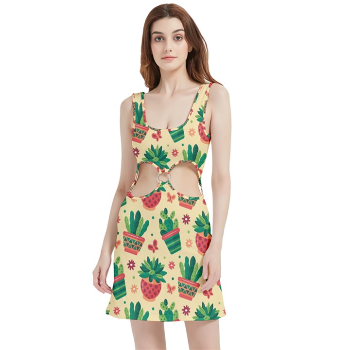 Cactus Love  Velvet Cutout Dress