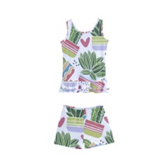 Cactus Love  Kids  Boyleg Swimsuit by designsbymallika