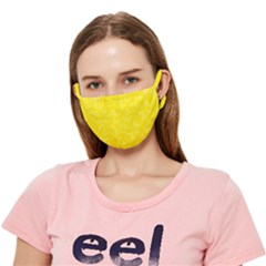 Yellow Butterfly Pattern Crease Cloth Face Mask (adult) by SpinnyChairDesigns