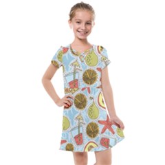 Tropical Pattern Kids  Cross Web Dress by GretaBerlin