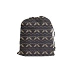 Moth pattern Drawstring Pouch (Medium)