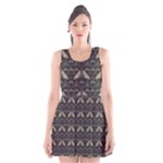 Moth pattern Scoop Neck Skater Dress