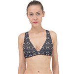 Moth pattern Classic Banded Bikini Top