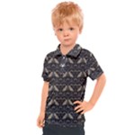 Moth pattern Kids  Polo Tee